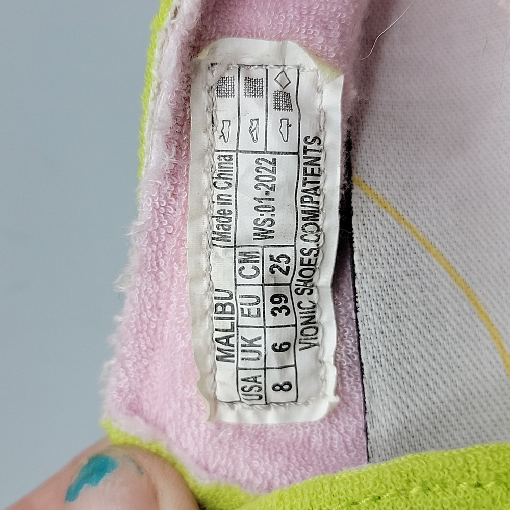 Vionic Malibu LIME Terry Sneakers size 8 - Picture 8 of 10